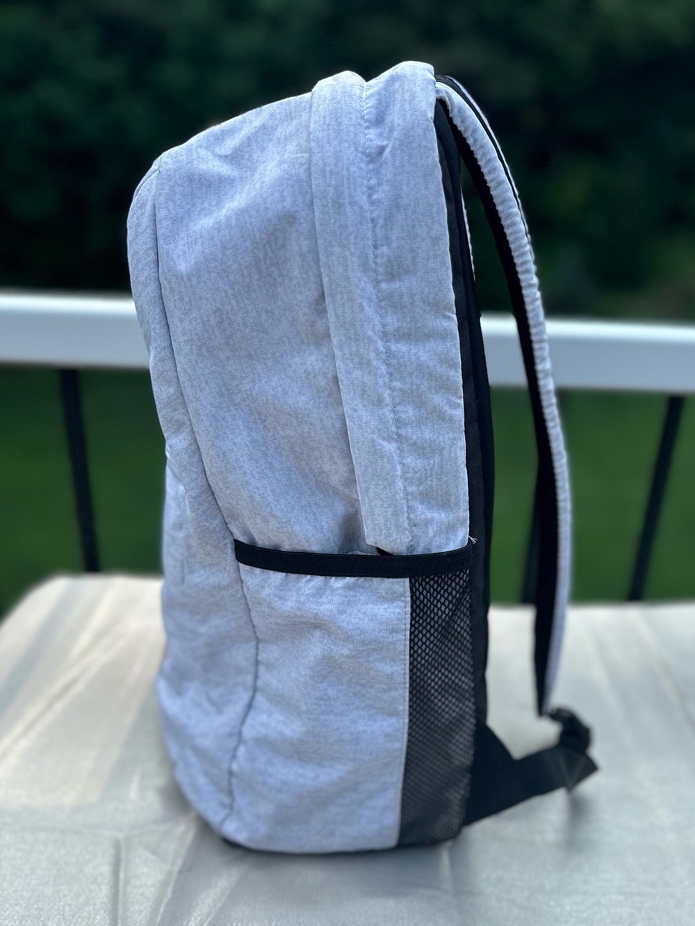 adidas womens Light Gray Backpack with Gold Accents - Picture 2 of 8